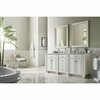 James Martin Vanities Bristol 72in Double Vanity, Bright White w/ 3 CM Carrara Marble Top 157-V72-BW-3CAR